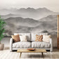 ink mountains wall mural lounge decoration