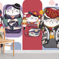 Japanese Cats Pattern Animal Wallpaper Room