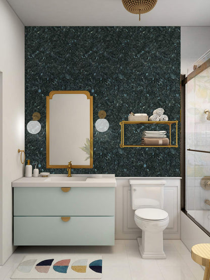 Luxurious Dark Textured Abstract Mural Wallpaper in bathroom
