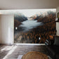 Bedroom Wallpaper Mural Featuring a Scene from the Dolomites Mountain Forest