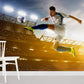 Wallpaper Mural of a Soccer Player Jumping