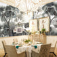 wallpaper mural with an elephant in the jungle for use in decorating the dining room.