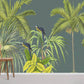 wallpaper mural depicting a trendy jungle environment for use in interior decoration