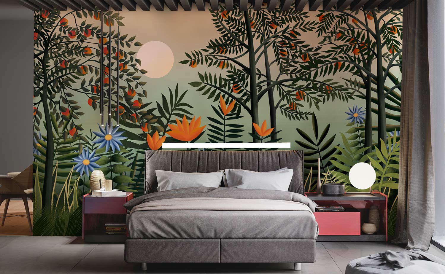 Jungle Fruit Wallpaper Mural Bedroom Repeat