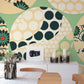 Wallpaper Mural with Kaleidoscope Circles for Use in Decorating the Dining Room