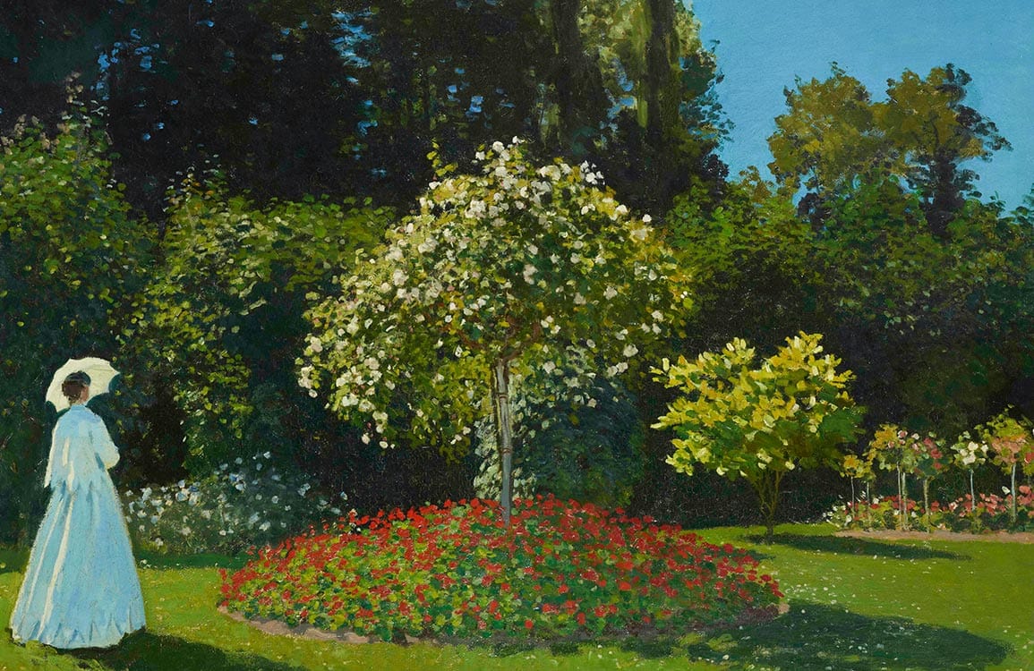 Elegant Victorian Garden Landscape Mural Wallpaper