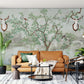 birds and plants lakeside garden wall mural room decoration