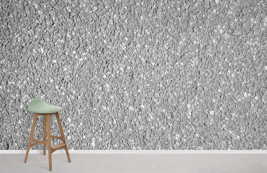 Home Decoration Featuring a Wallpaper Mural in the Color Gray Gravels