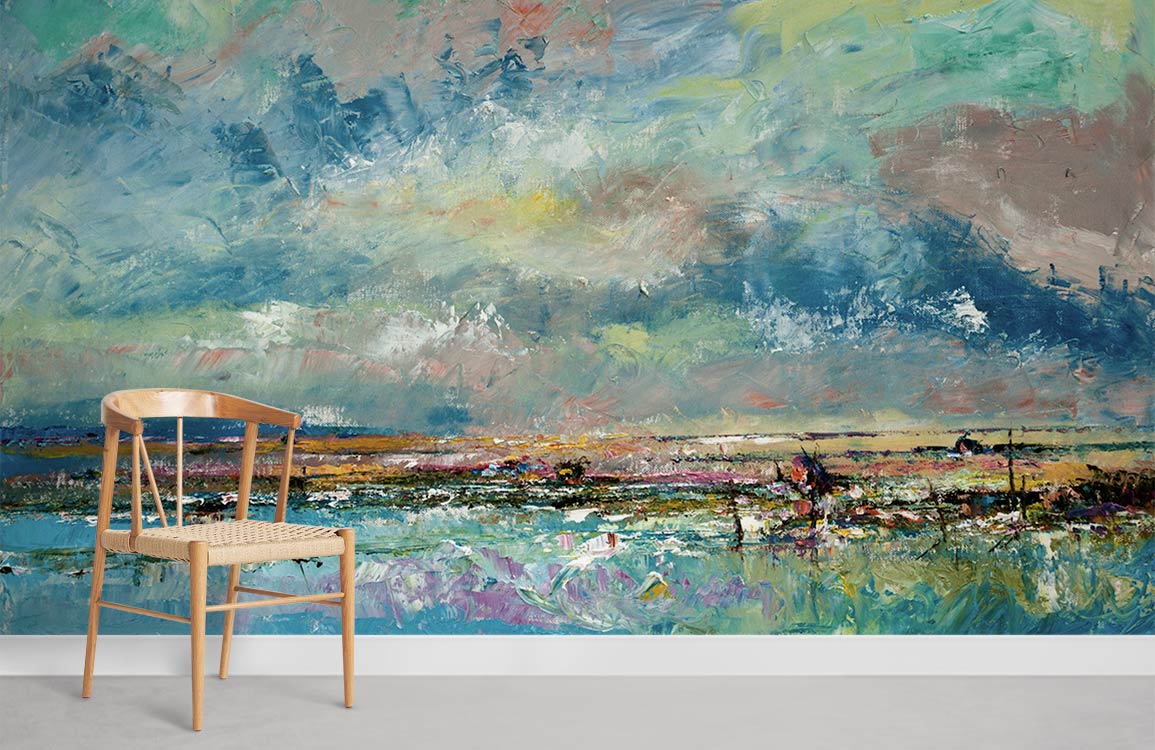 Landscape Art Oil Painting Wallpaper Room