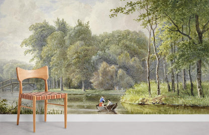 Jungle river oil painting Mural Wallpaper for Room decor