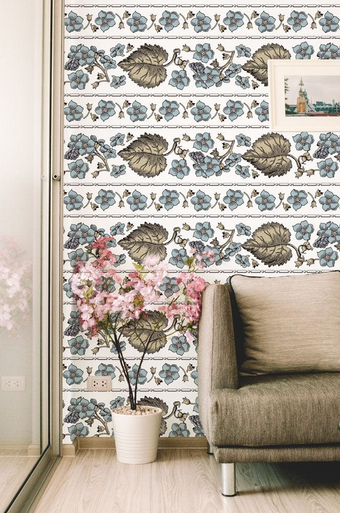Wallpaper mural featuring a leaves in order design, perfect for the living room.