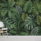 Decoration for the Home Consisting of a Mural Wallpaper of Tropical Leaves