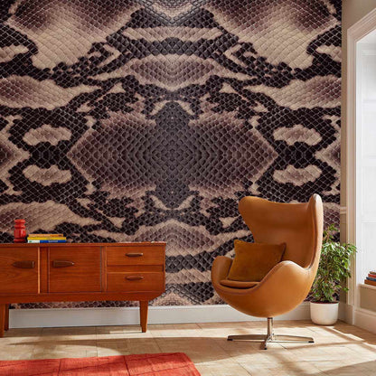 Decorate Your Foyer with This Replica of Python Skin Printed on Wall Paper