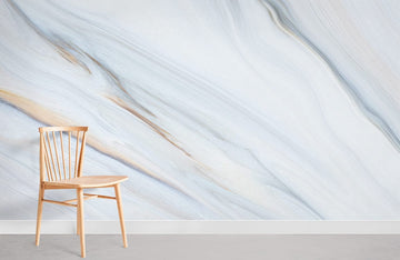 Elegant Blue Gold Marble Mural Wallpaper