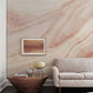 Customized Light Pink Ombre Marble Wallpaper Mural for living room decor