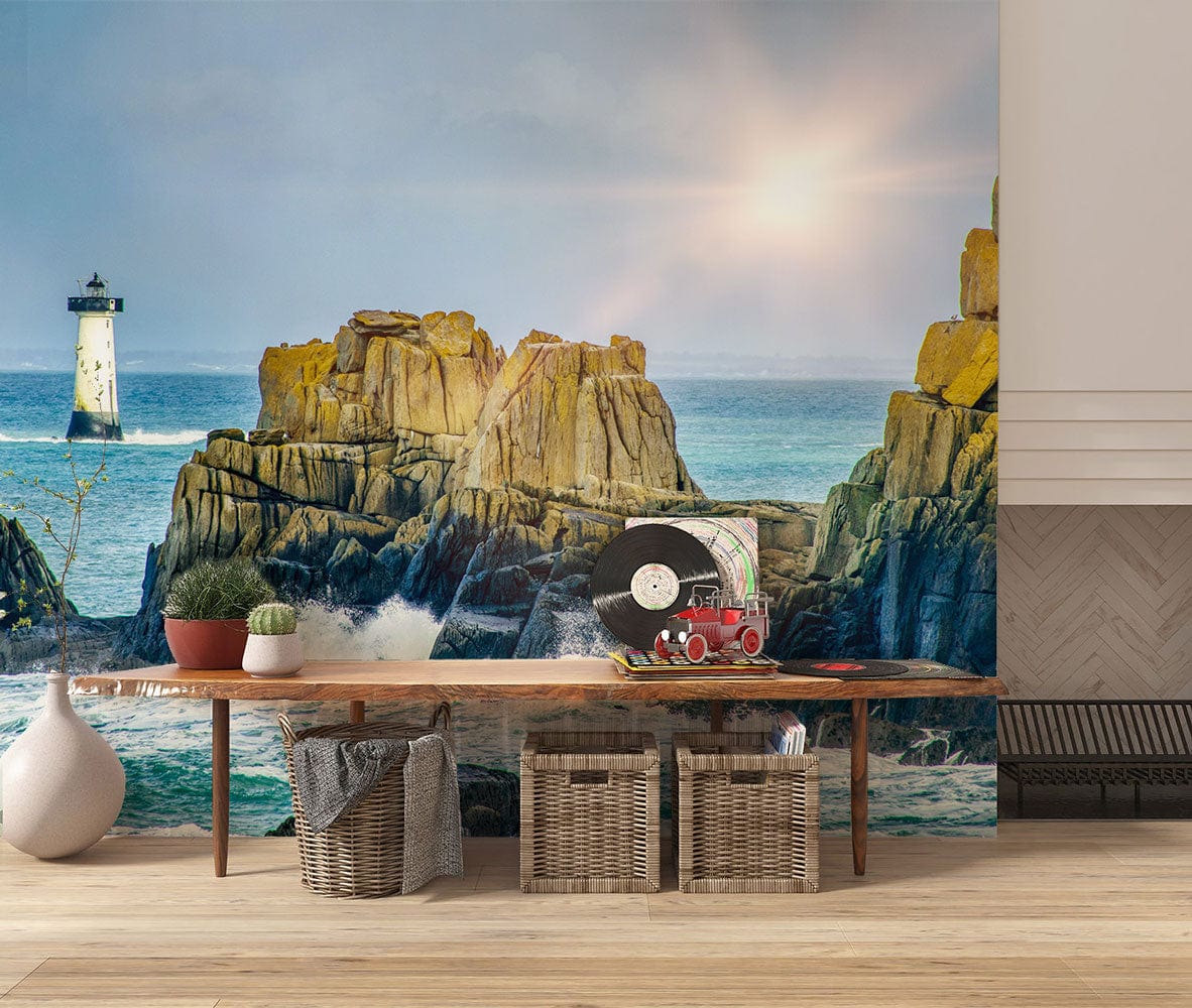 lighthouse oean landscape custom wallpaper mural design