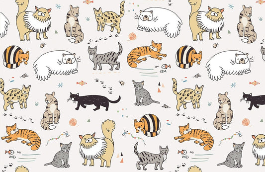 Cats species Wallpaper Mural for wall decor