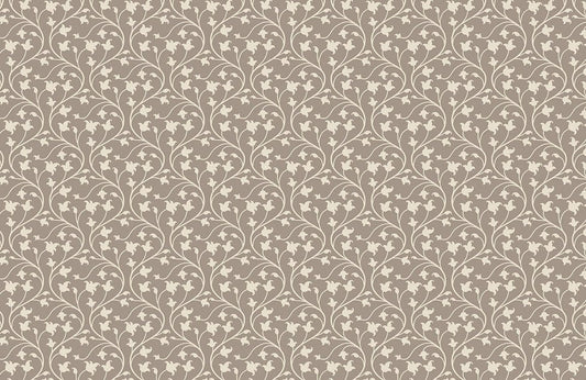 Elegant Beige Vintage Floral Mural Wallpaper
