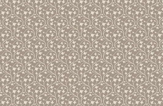 Elegant Beige Vintage Floral Mural Wallpaper