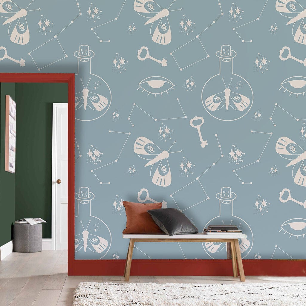 Bottles & Butterfly Pattern Wallpaper Murals for living Room decor