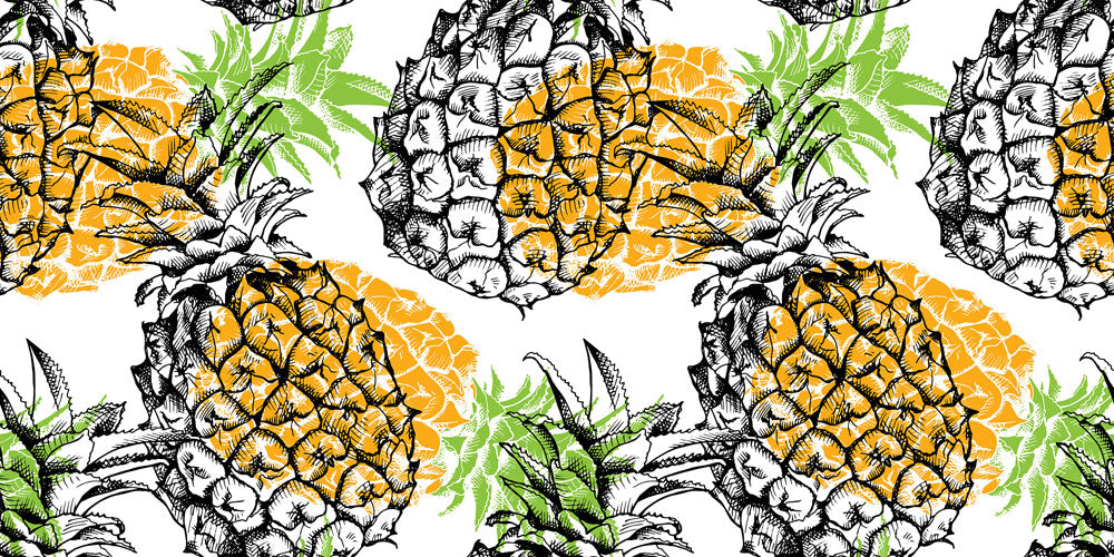 adorably fruity pineapples wallpaper