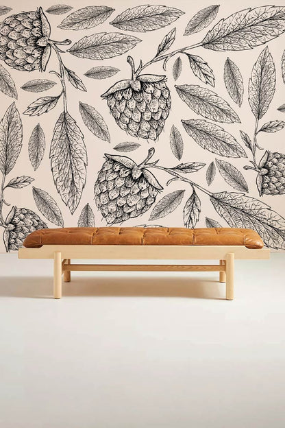 Fruit wallpaper in a variety of shapes and colors.