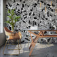 crowded buildings wallpaper mural for office decor
