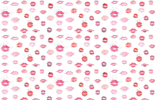 Lips repeated Pattern Wallpaper Mural for wall decor