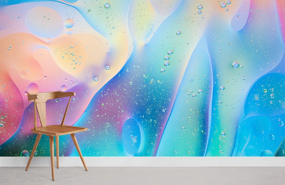 Liquid Abstract Ombre Wallpaper Room