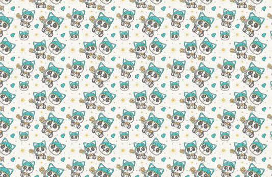 Whimsical Pirate Skulls Kids Mural Wallpaper