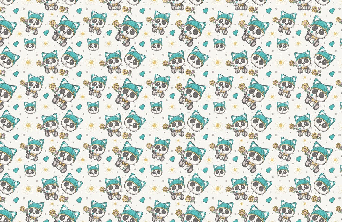 Whimsical Pirate Skulls Kids Mural Wallpaper