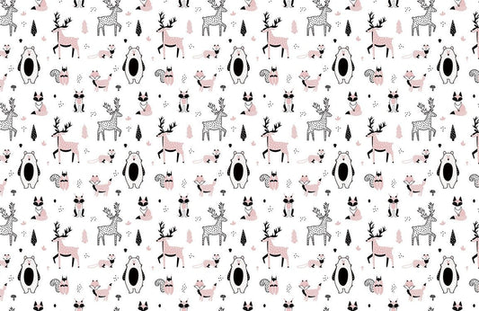 Whimsical Forest Animal Nursery Mural for Wall