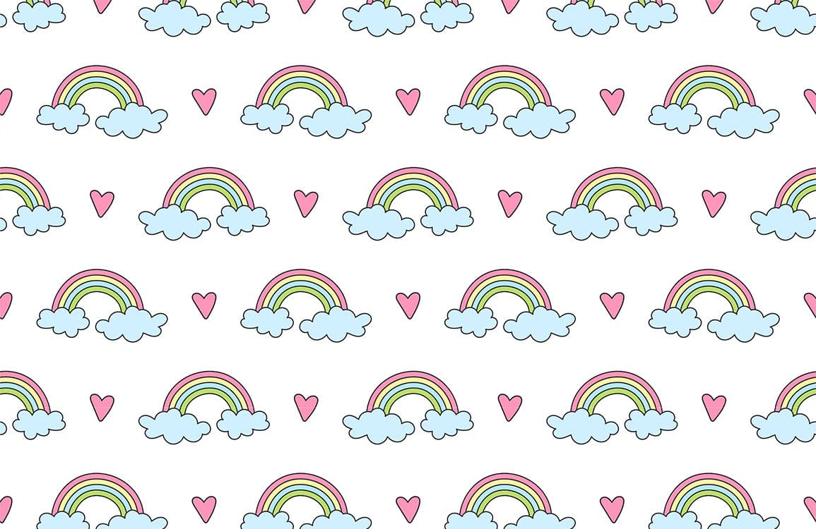 unique colorful rainbow pattern custom wallpaper design