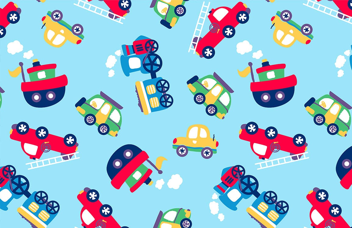 Toy Cars Mural Custom Wallpaper Art Design