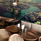Wallpaper mural featuring London Bridge and the River Thames, perfect for use in dining rooms.