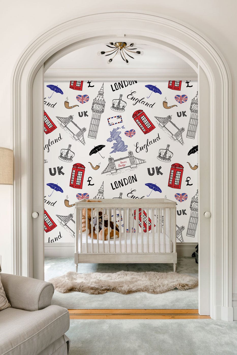 london life wallpaper mural lounge decor idea