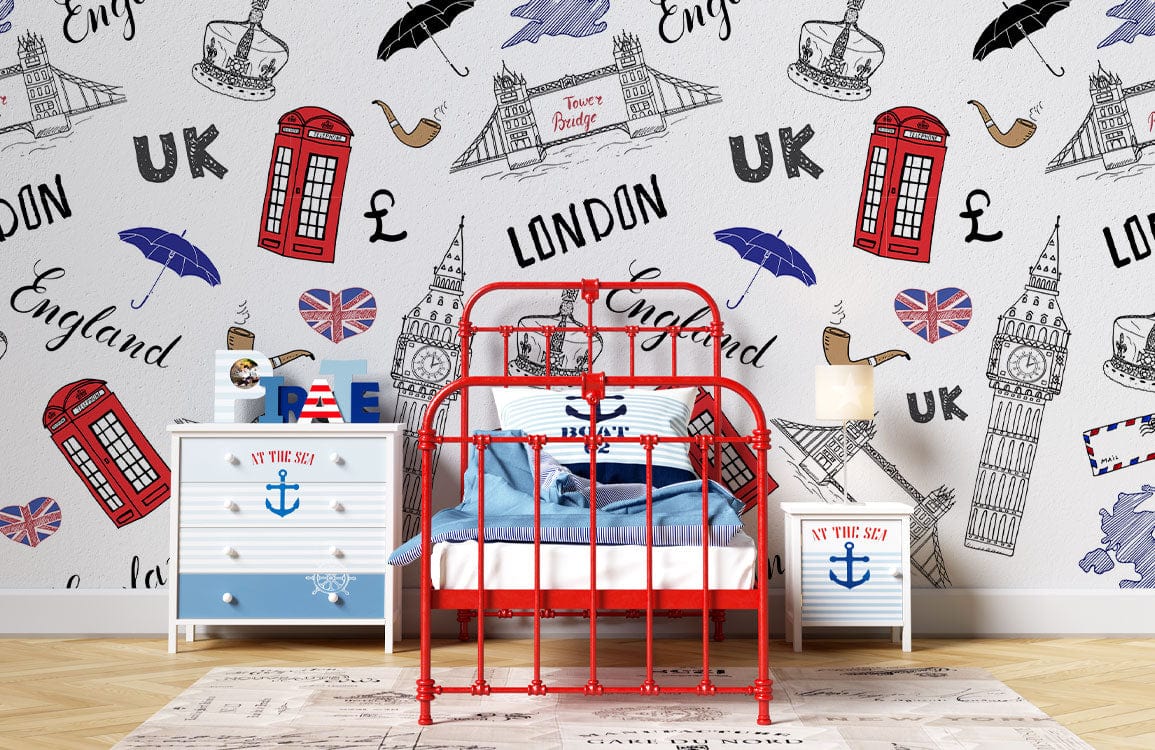 london life wallpaper mural nursery decoration