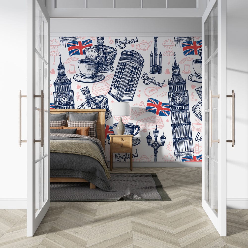 london power wallpaper mural bedroom decoration