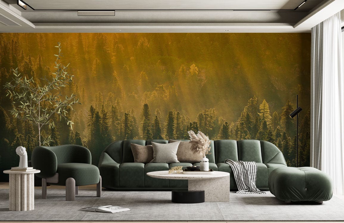 forest landscape wallpaper mural living room decoration