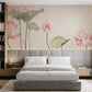 Wallpaper mural with a lotus flower design, ideal for use in bedrooms