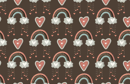 Love and Rainbow wall mural wallpaper for use in home decor