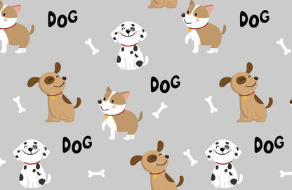 lovely dog wallpaper mural for kids room