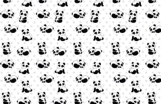 Playful Panda Nursery Kids Mural Wallpaper