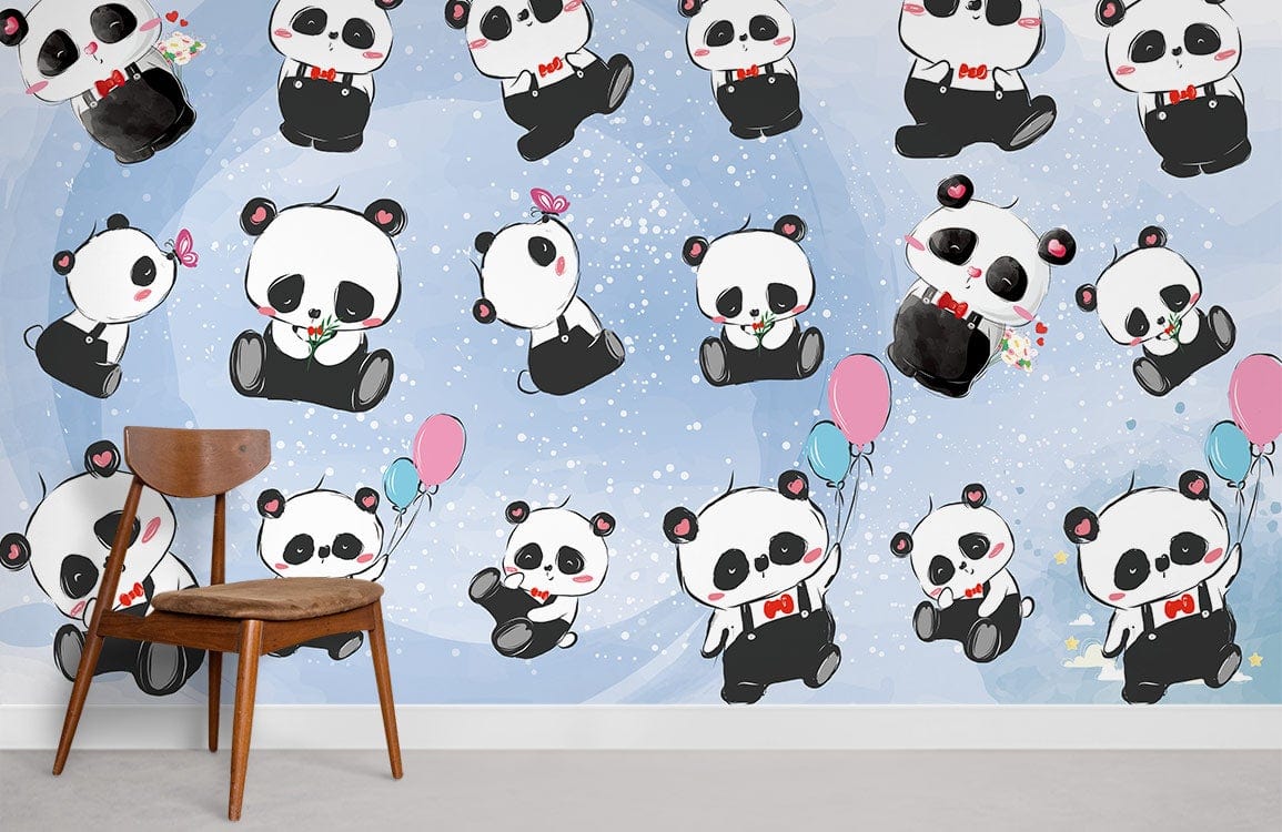 Lovely Pandas Animal Wallpaper Room