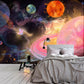 space galaxy wallpaper mural bedroom art design