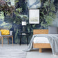 bedroom decorating with lush woodland foliage wallpaper mural