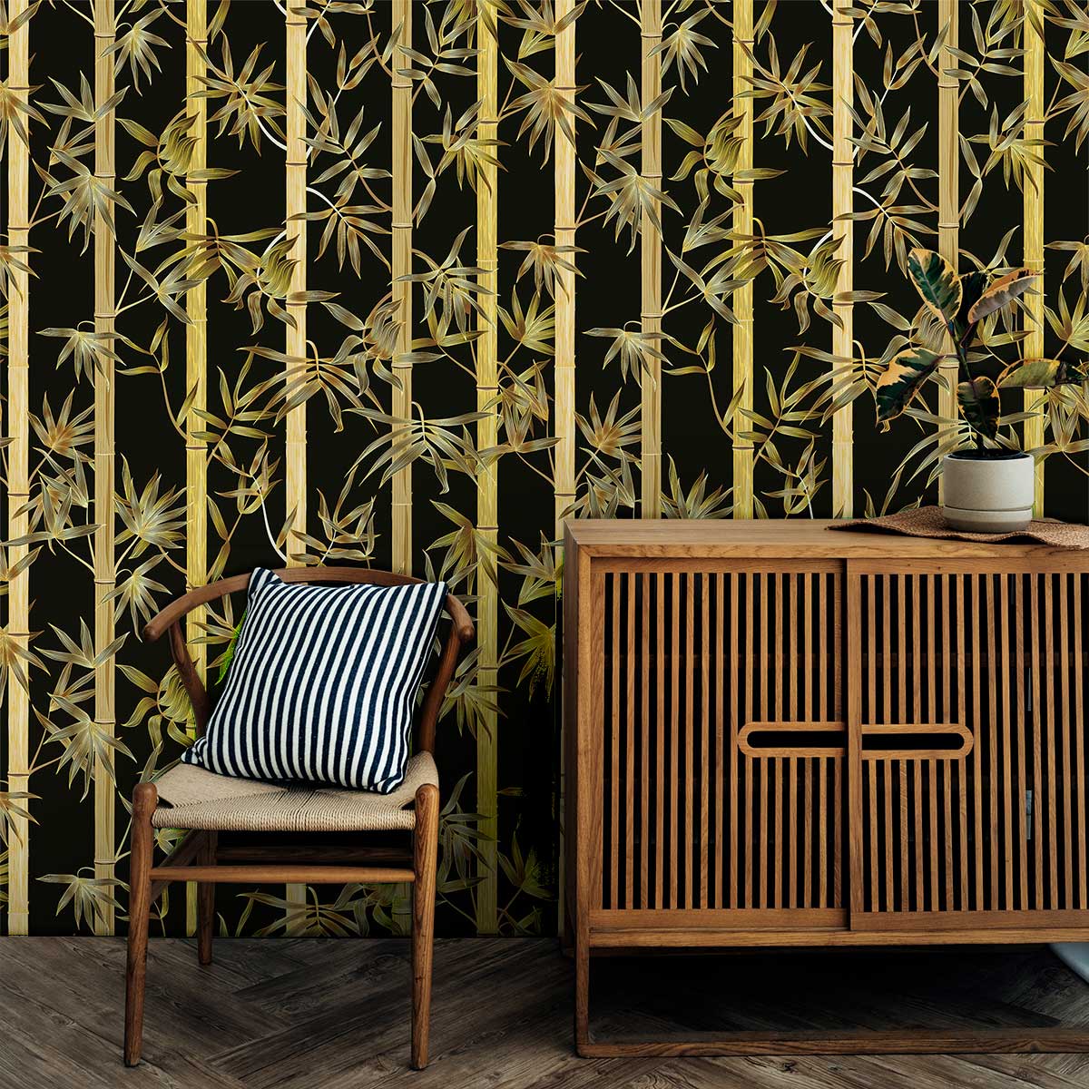 custom-made bamboo wallpaper that is both luxurious and cool