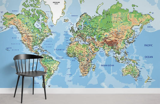Educational Magellan World Map Wall Mural in .