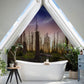 Mural of a mystical forest to adorn your bathroom walls.
