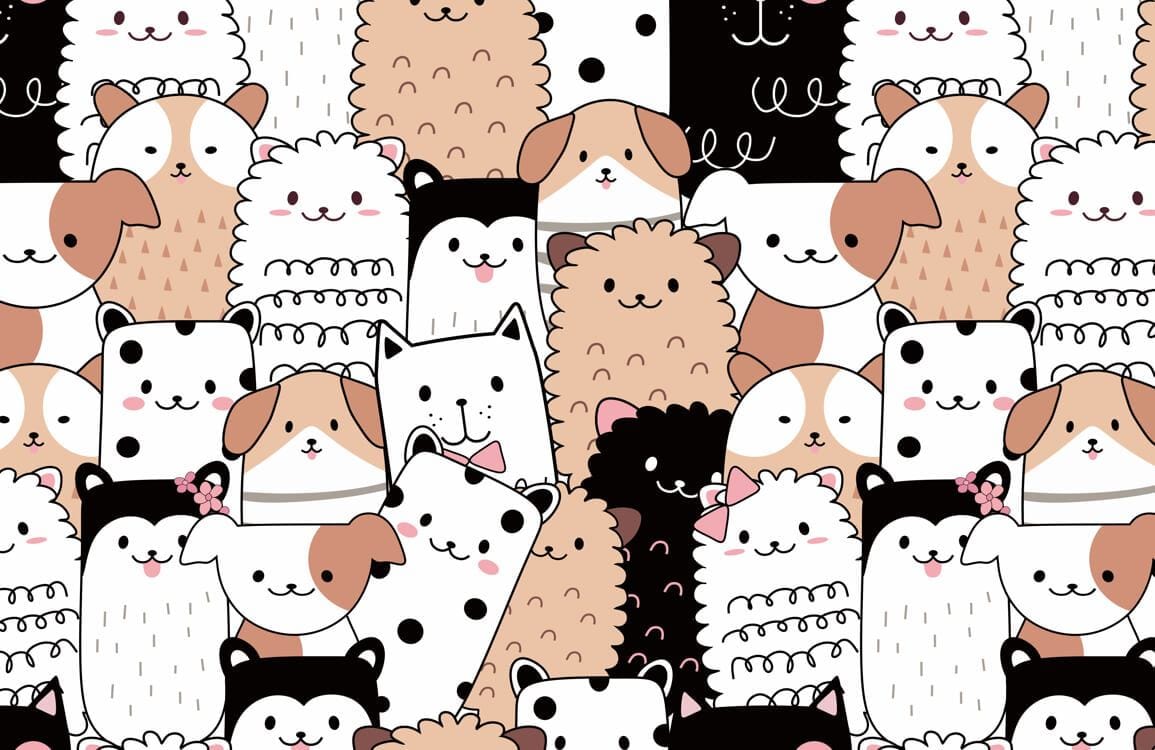 Cute Animal Illustration Children Mural Wallpaper